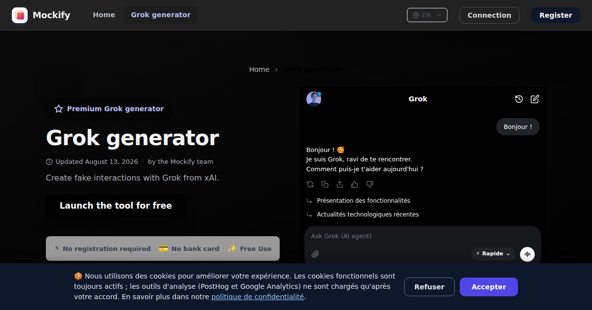 Example of a realistic screenshot generated with Mockify
