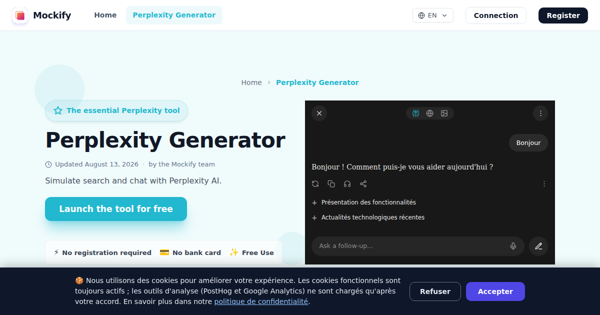 Example of a realistic screenshot generated with Mockify