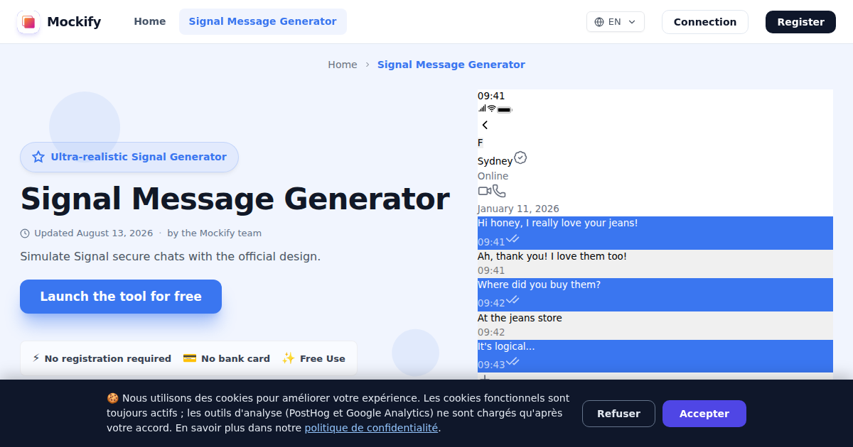 Example of a realistic screenshot generated with Mockify