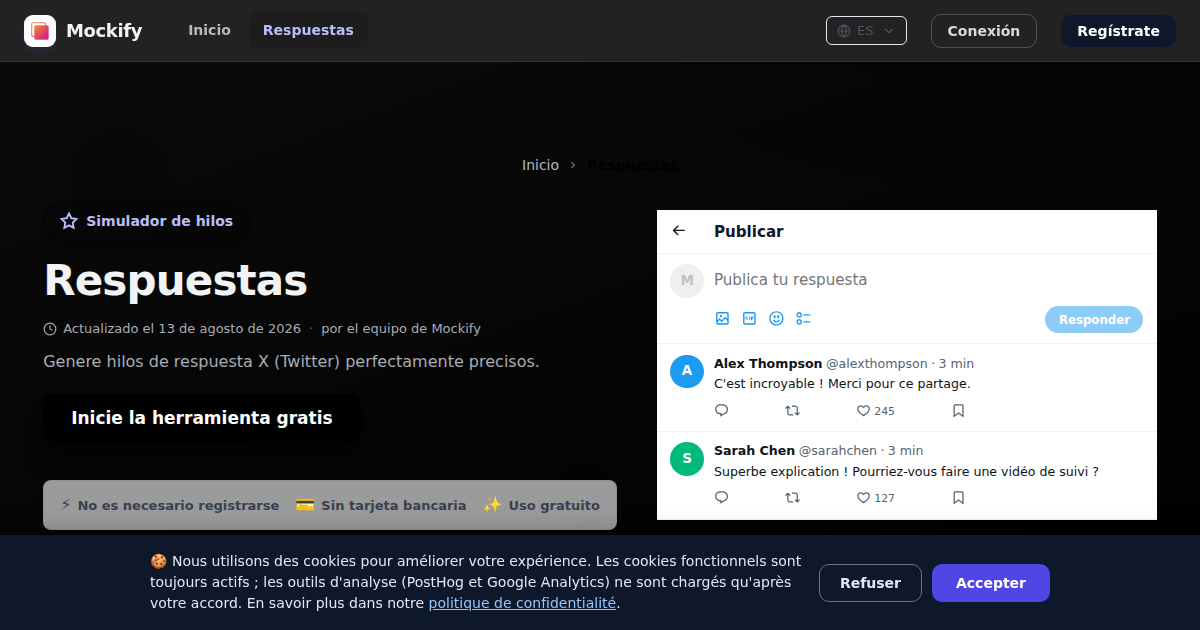 Ejemplo de captura de pantalla realista generada con Mockify