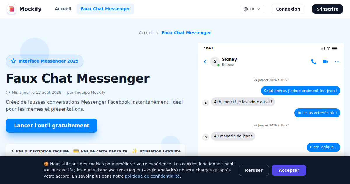 Exemple de capture d'écran réaliste générée avec Mockify