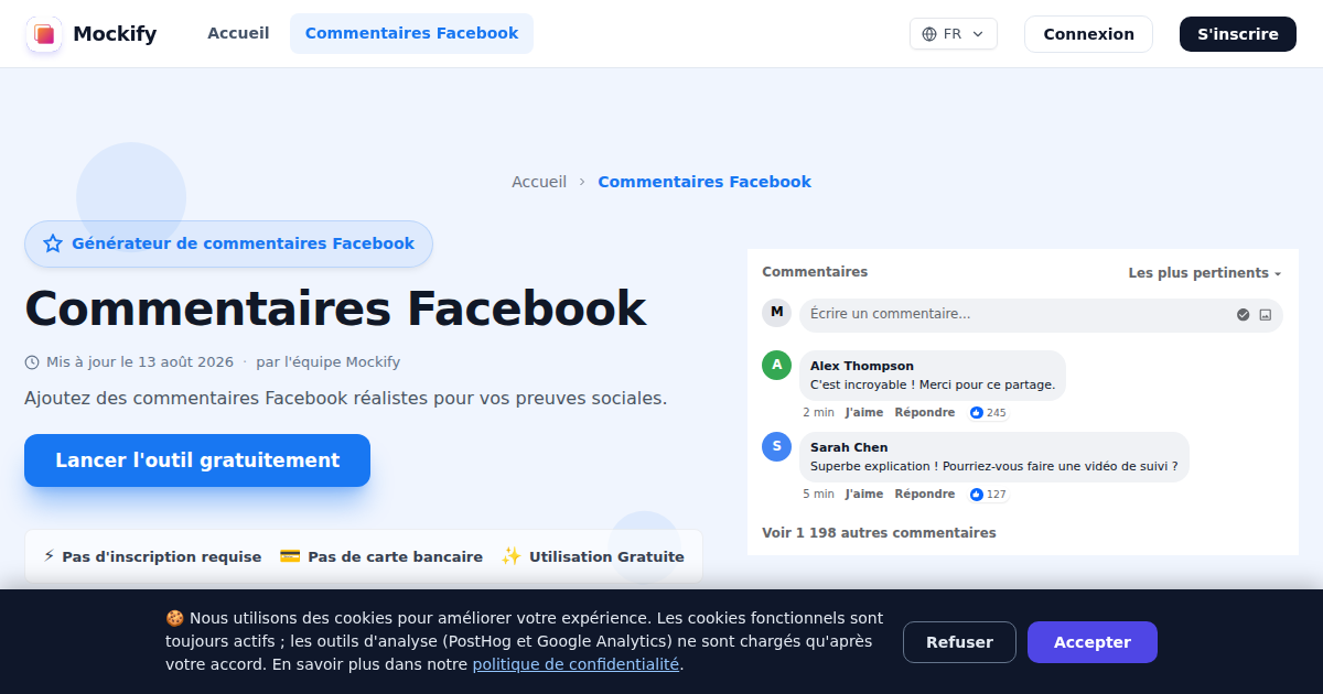 Exemple de capture d'écran réaliste générée avec Mockify