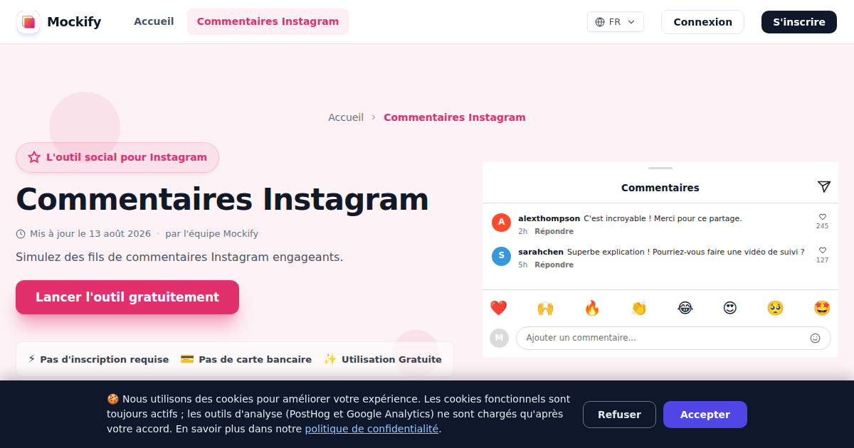 Exemple de capture d'écran réaliste générée avec Mockify