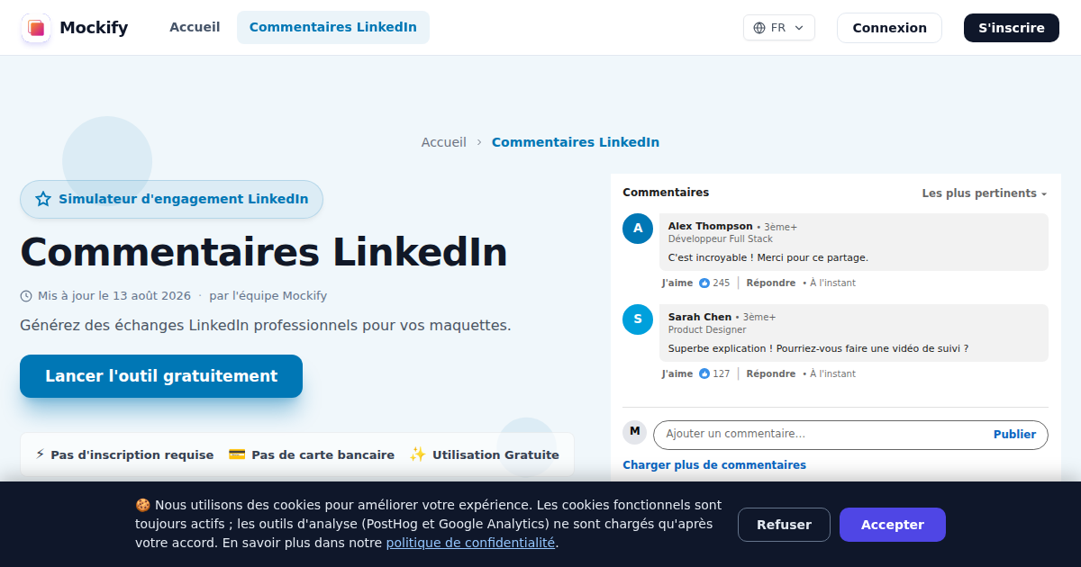 Exemple de capture d'écran réaliste générée avec Mockify