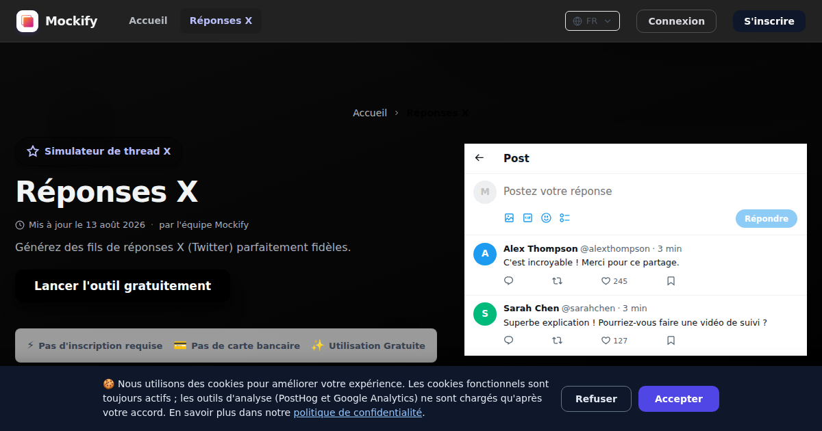 Exemple de capture d'écran réaliste générée avec Mockify