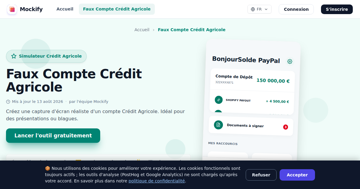 Exemple de capture d'écran réaliste générée avec Mockify