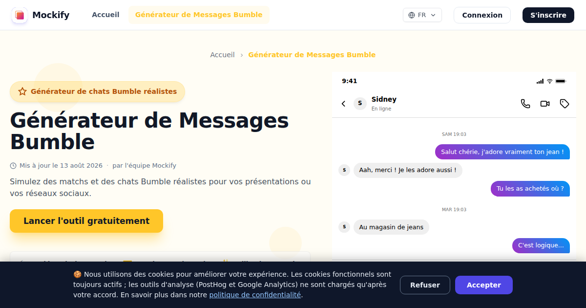 Exemple de capture d'écran réaliste générée avec Mockify