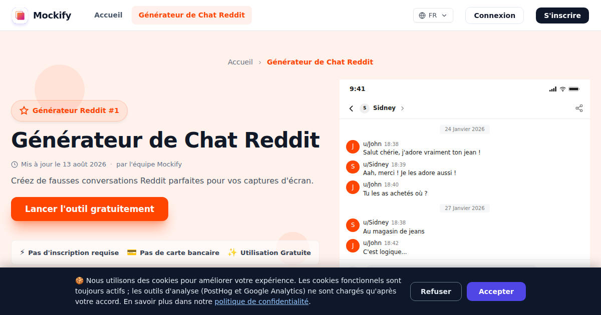Exemple de capture d'écran réaliste générée avec Mockify