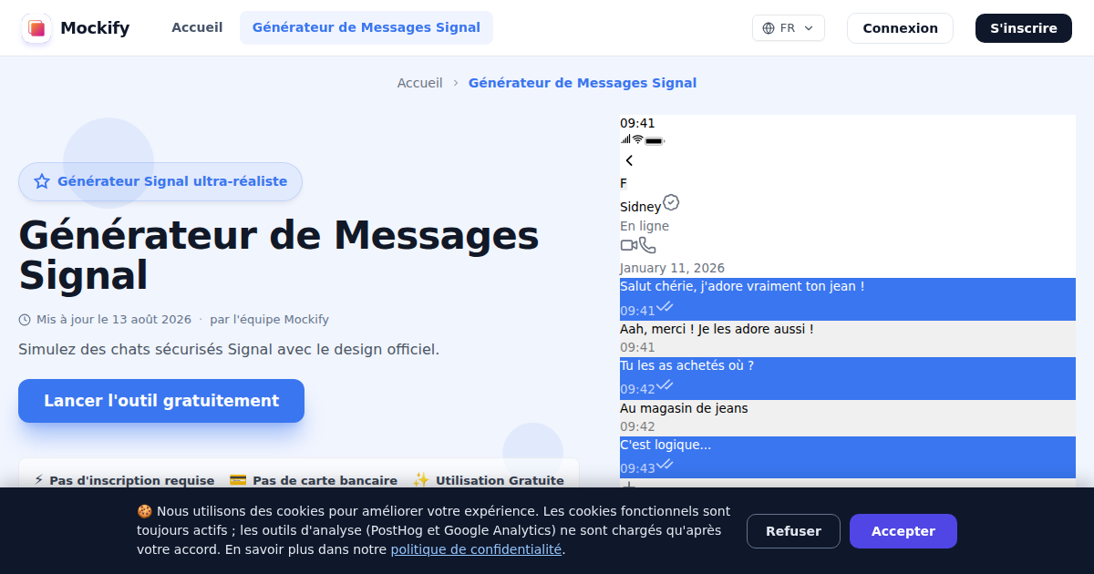 Exemple de capture d'écran réaliste générée avec Mockify