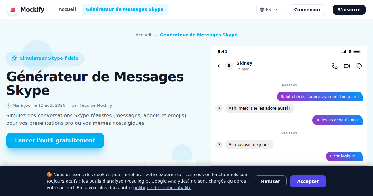 Exemple de capture d'écran réaliste générée avec Mockify