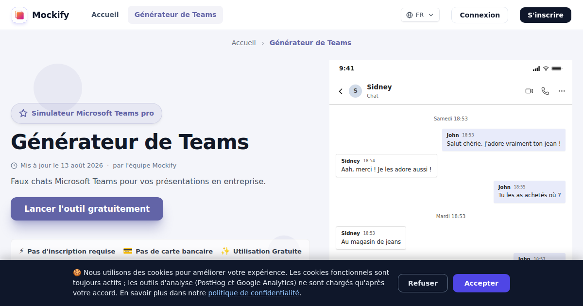 Exemple de capture d'écran réaliste générée avec Mockify