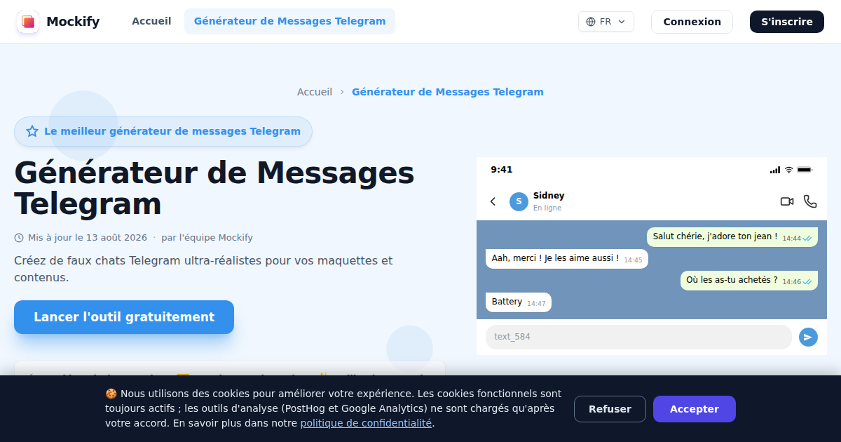 Exemple de capture d'écran réaliste générée avec Mockify