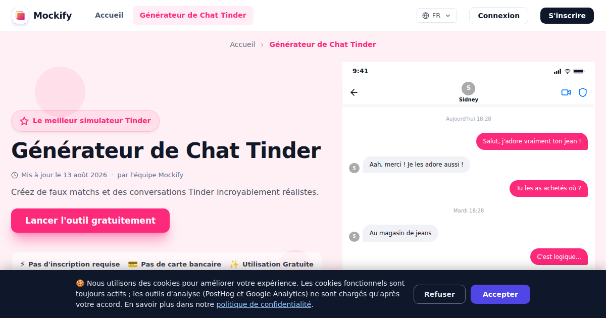 Exemple de capture d'écran réaliste générée avec Mockify