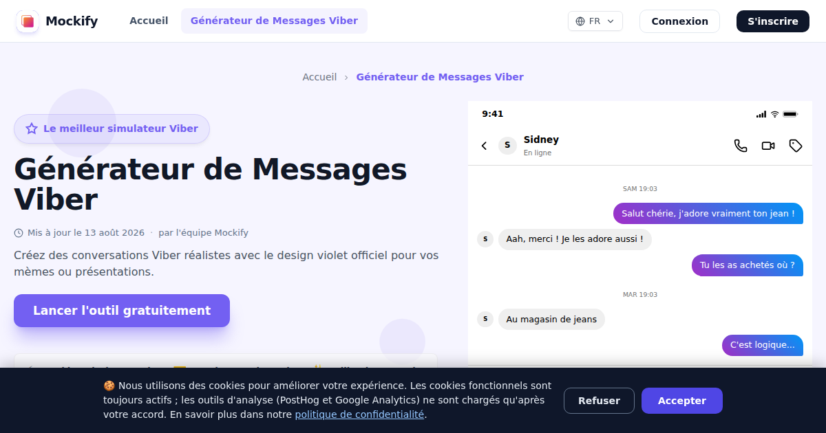 Exemple de capture d'écran réaliste générée avec Mockify