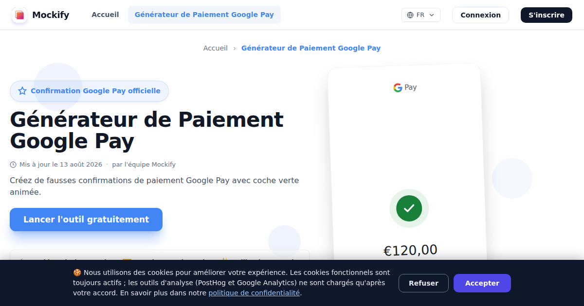 Exemple de capture d'écran réaliste générée avec Mockify
