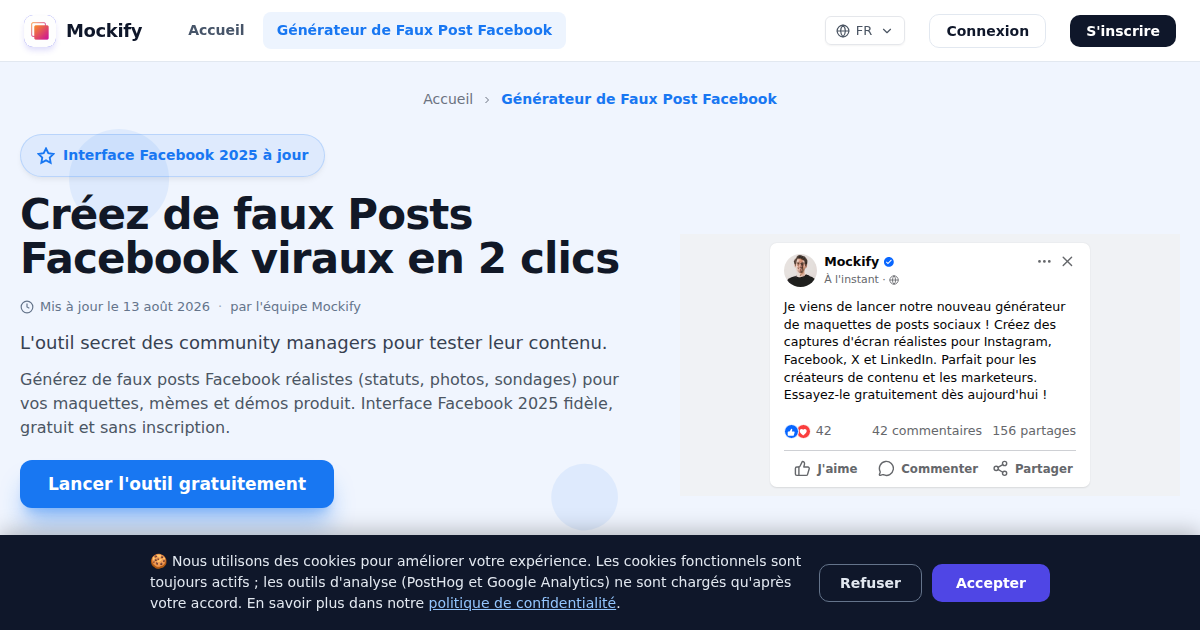 Exemple de capture d'écran réaliste générée avec Mockify