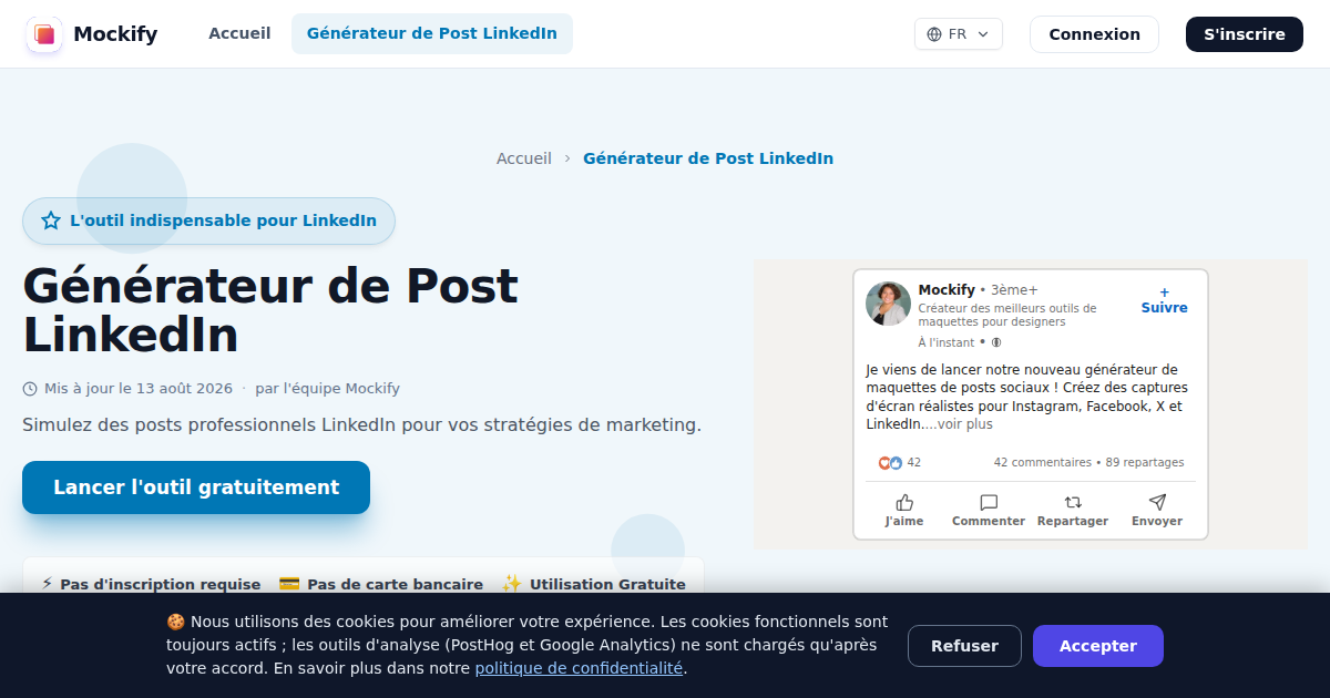 Exemple de capture d'écran réaliste générée avec Mockify