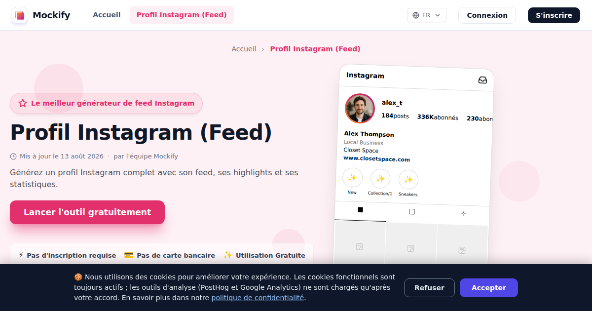 Exemple de capture d'écran réaliste générée avec Mockify