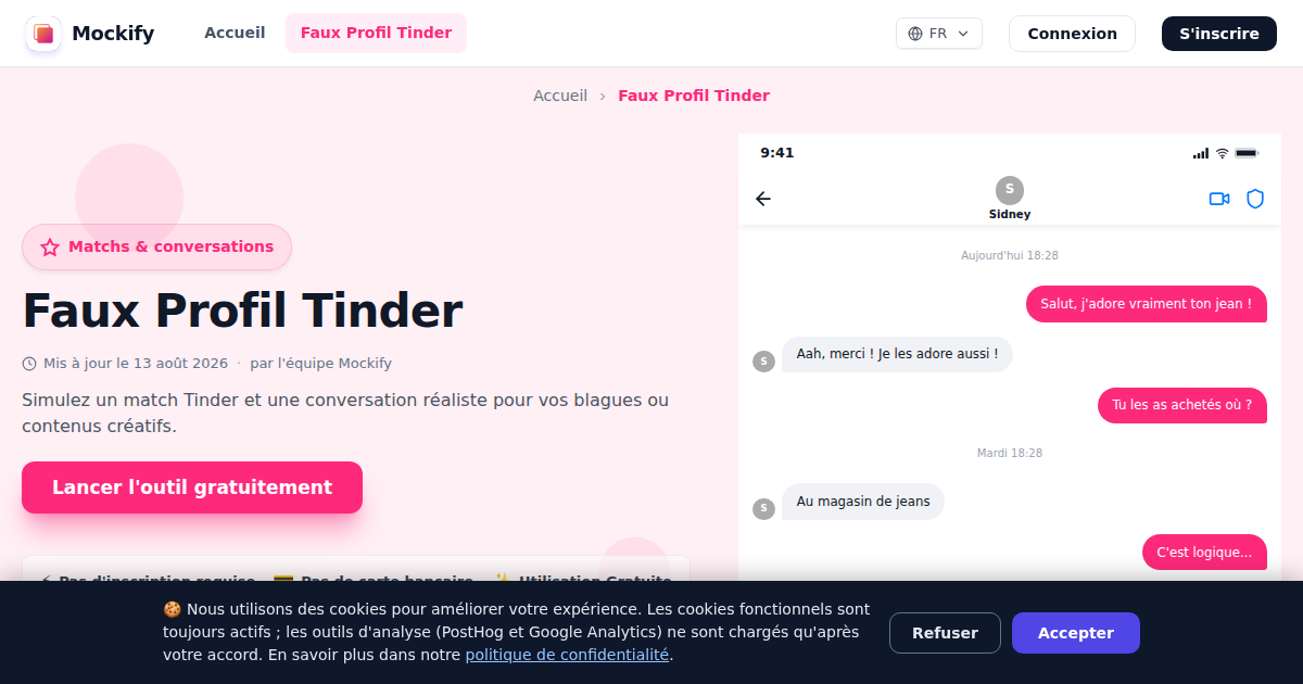 Exemple de capture d'écran réaliste générée avec Mockify
