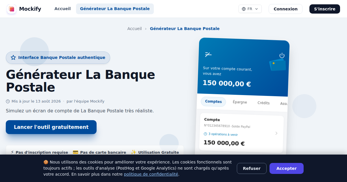 Exemple de capture d'écran réaliste générée avec Mockify