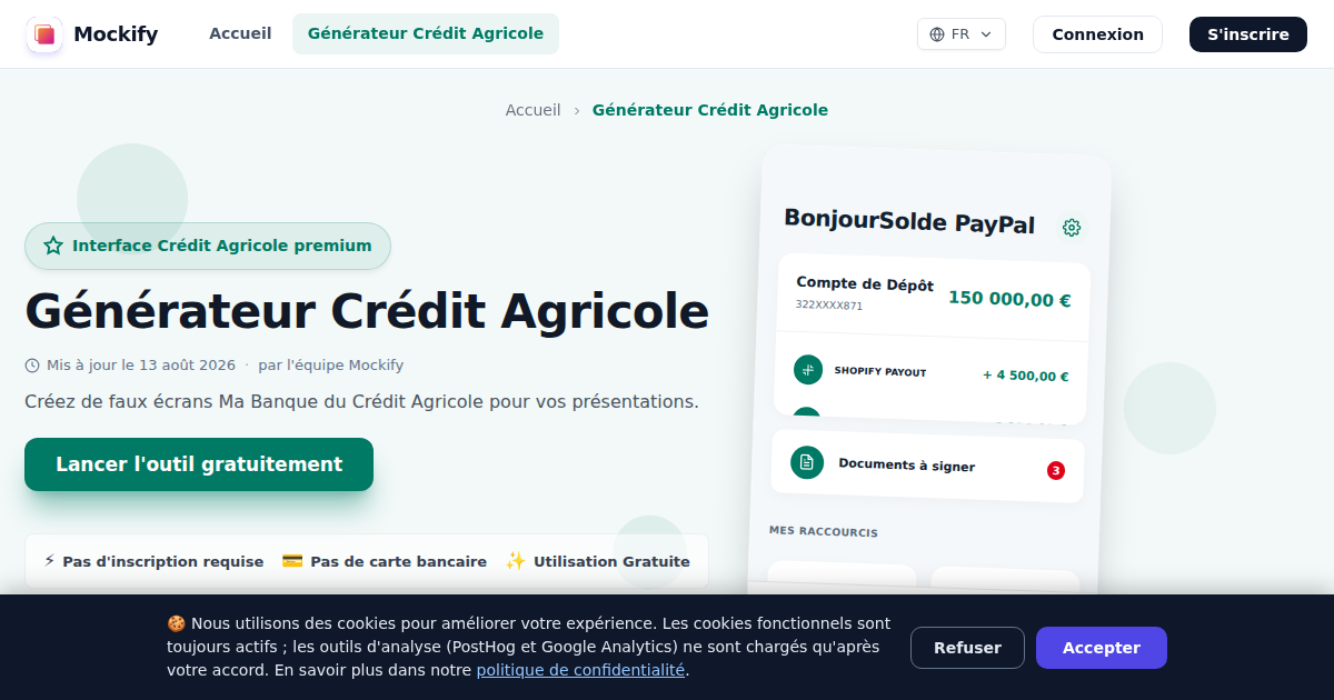 Exemple de capture d'écran réaliste générée avec Mockify