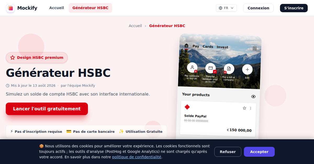Exemple de capture d'écran réaliste générée avec Mockify
