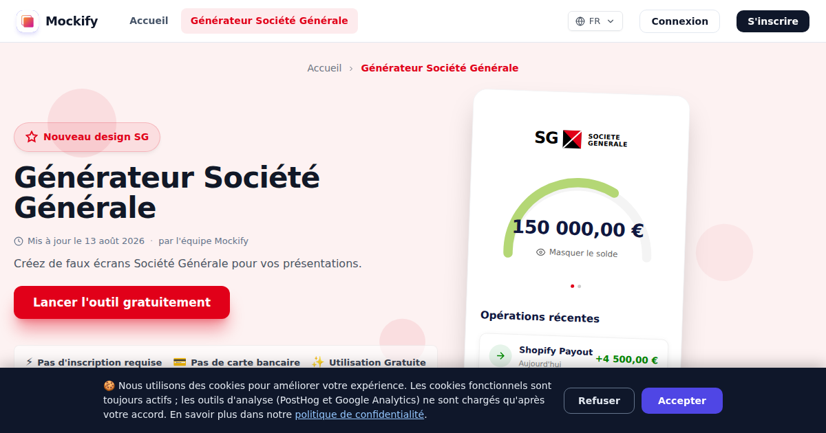 Exemple de capture d'écran réaliste générée avec Mockify
