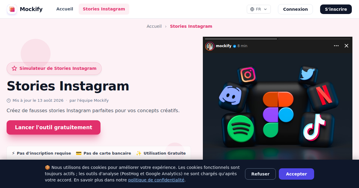 Exemple de capture d'écran réaliste générée avec Mockify