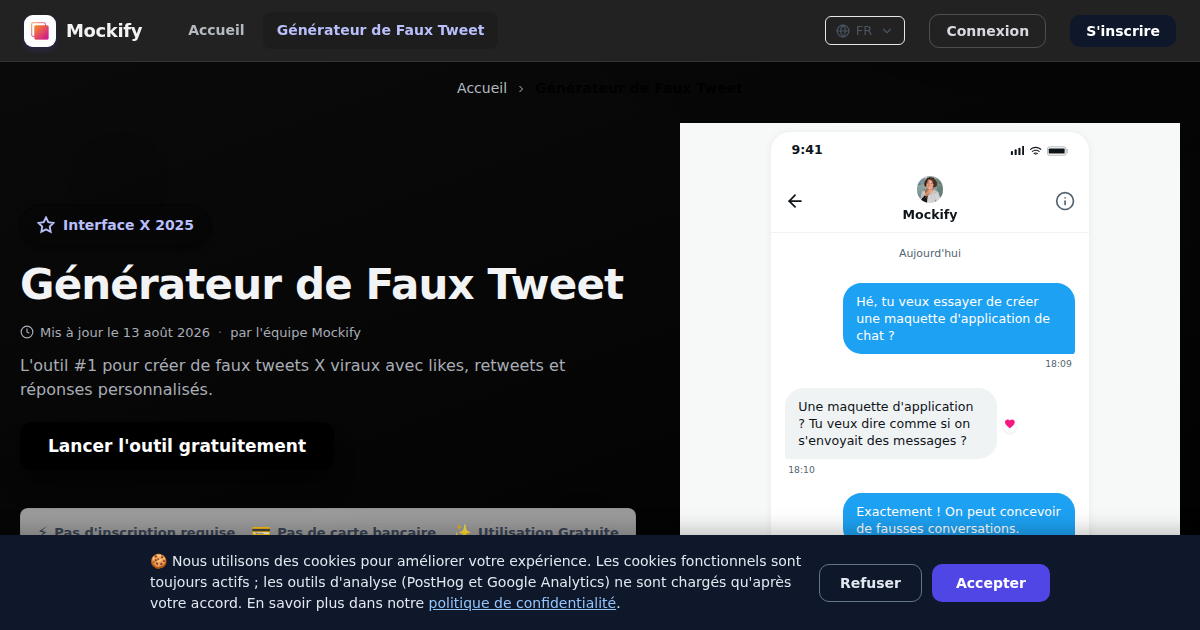 Exemple de capture d'écran réaliste générée avec Mockify