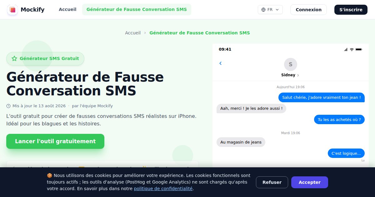 Exemple de capture d'écran réaliste générée avec Mockify