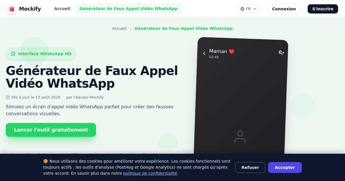 Exemple de capture d'écran réaliste générée avec Mockify