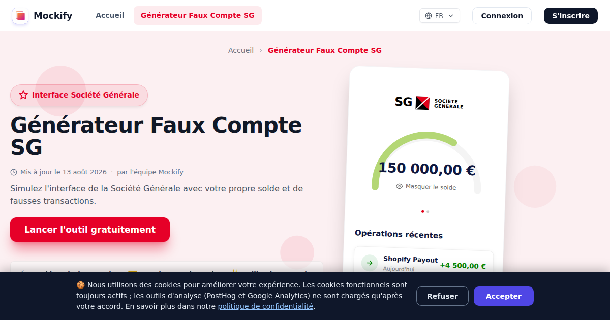 Exemple de capture d'écran réaliste générée avec Mockify