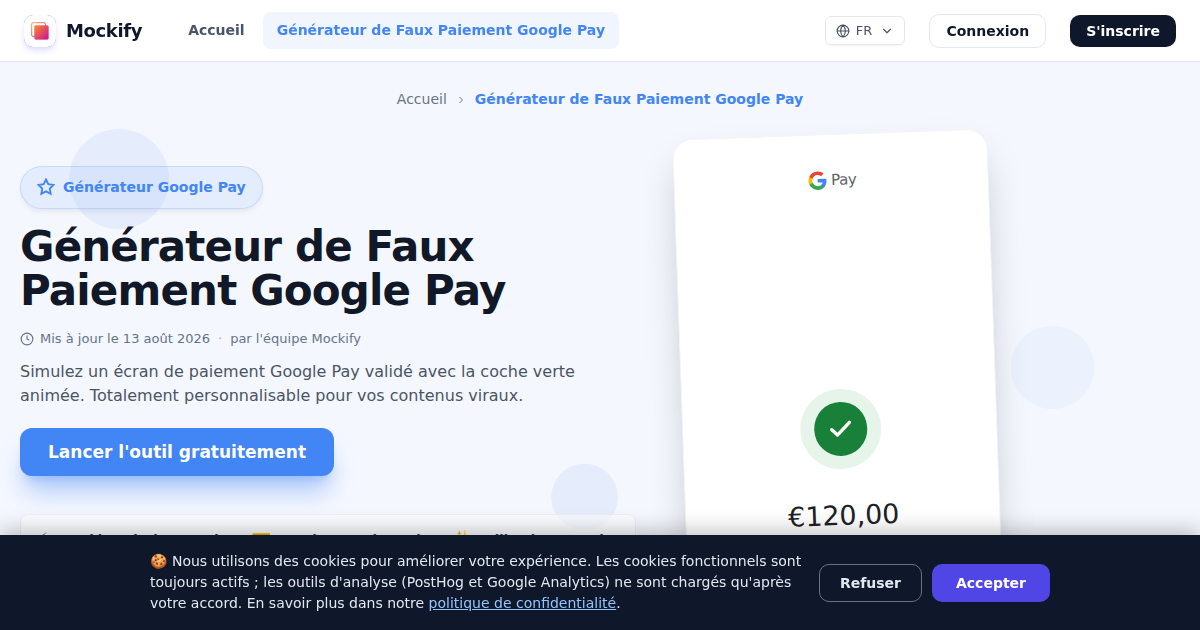 Exemple de capture d'écran réaliste générée avec Mockify