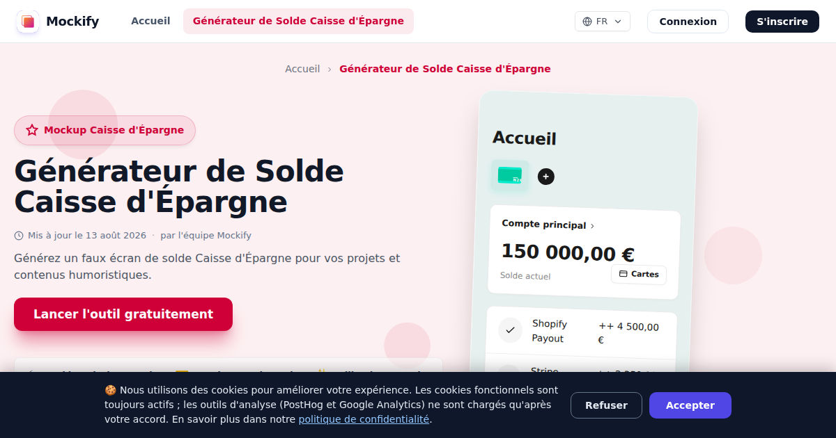 Exemple de capture d'écran réaliste générée avec Mockify